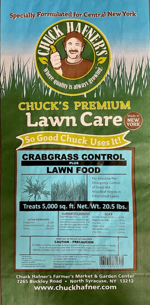 Chuck’s Crabgrass Control with Lawn Food Covers 5,000 sq.ft.